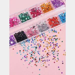 New Multicolored Rhinestone Jewels for Nails Manicure Flat‎ Back Sparkle Rainbow